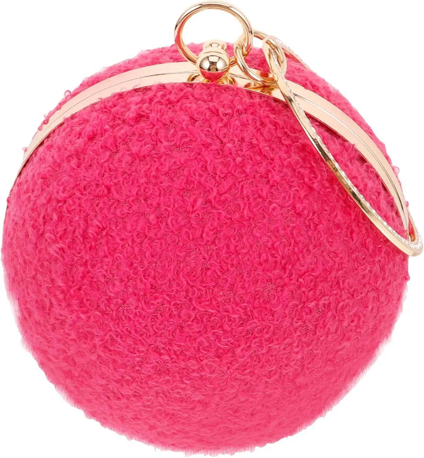 Evening Purses and Clutches for Women Round Ball Clutch Purse for Wedding Small Handbag with Chain