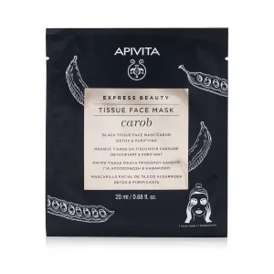 Express Beauty Black Tissue Face Mask with Carob (Detox & Purifying)