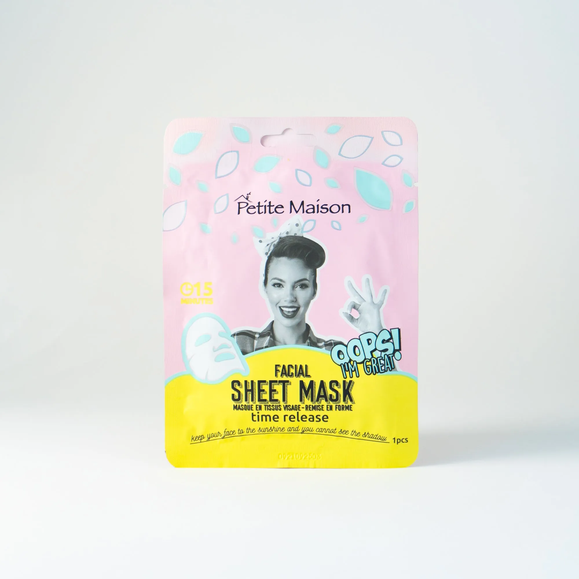 Facial Sheet Mask Pack 3 Pieces (Brightening, Detoxifying, Time Release)
