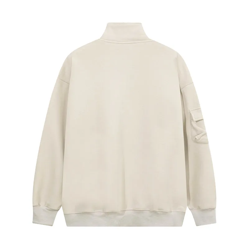 Faire Echo Retro High-Neck Fleece Sweatshirt