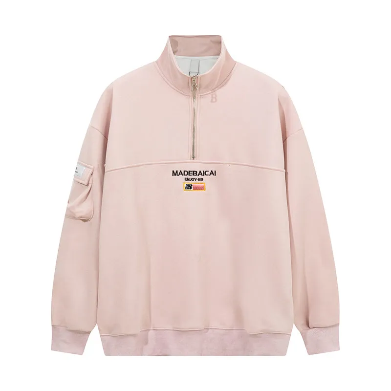 Faire Echo Retro High-Neck Fleece Sweatshirt