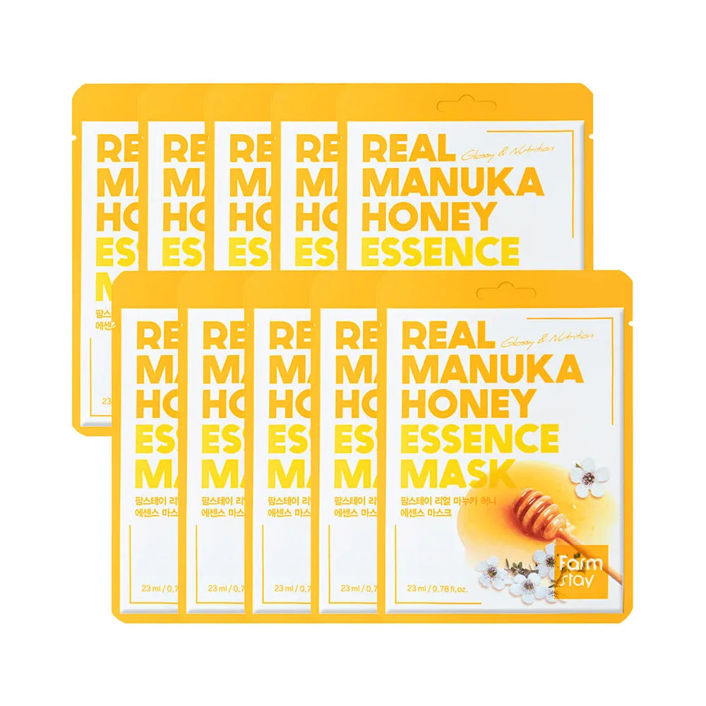 Farmstay Real Manuka Honey Essence Mask  (10 sheets)