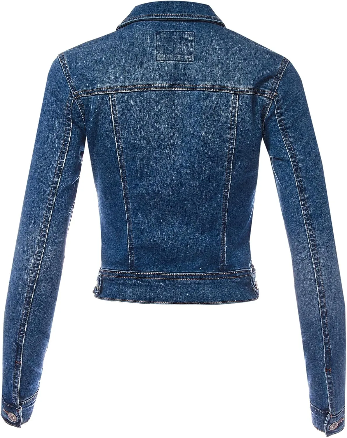 FashionMille Women Classic Casual Stretch Fit Denim Jean Jacket