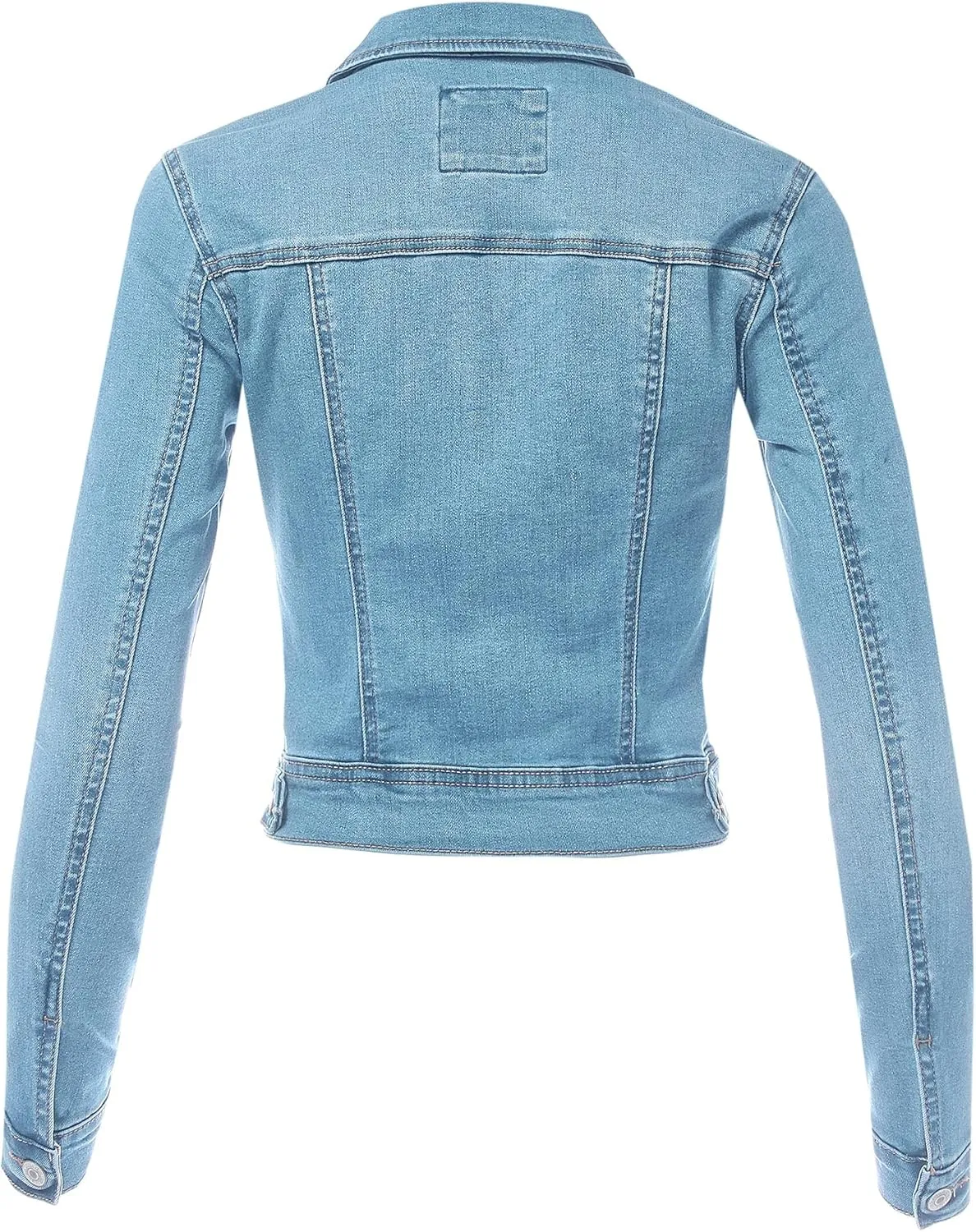 FashionMille Women Classic Casual Stretch Fit Denim Jean Jacket