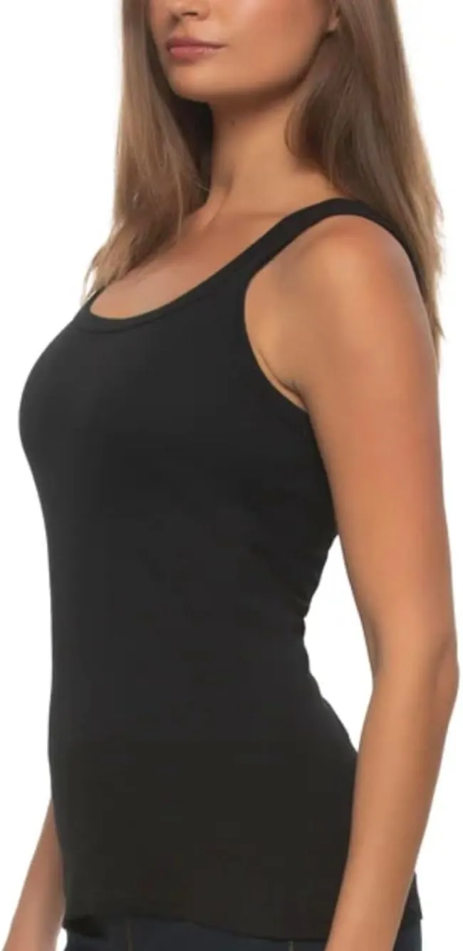 Felina Women's 3 Pack Ribbed Tank Tops