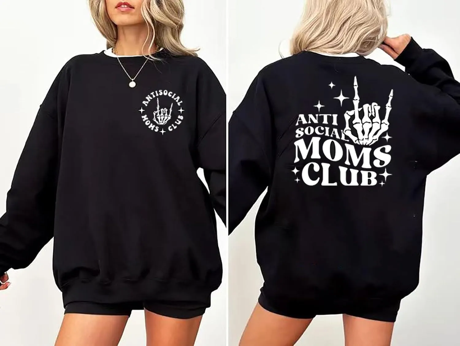 FISCRAT Oversized Mama Sweatshirt Women Casual Mom Life Long Sleeve Pullovers Tops