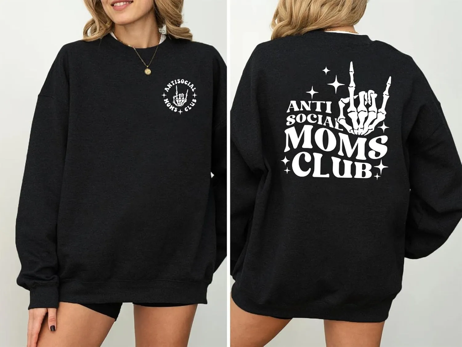 FISCRAT Oversized Mama Sweatshirt Women Casual Mom Life Long Sleeve Pullovers Tops
