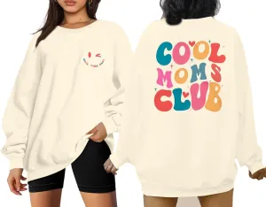 FISCRAT Oversized Mama Sweatshirt Women Casual Mom Life Long Sleeve Pullovers Tops