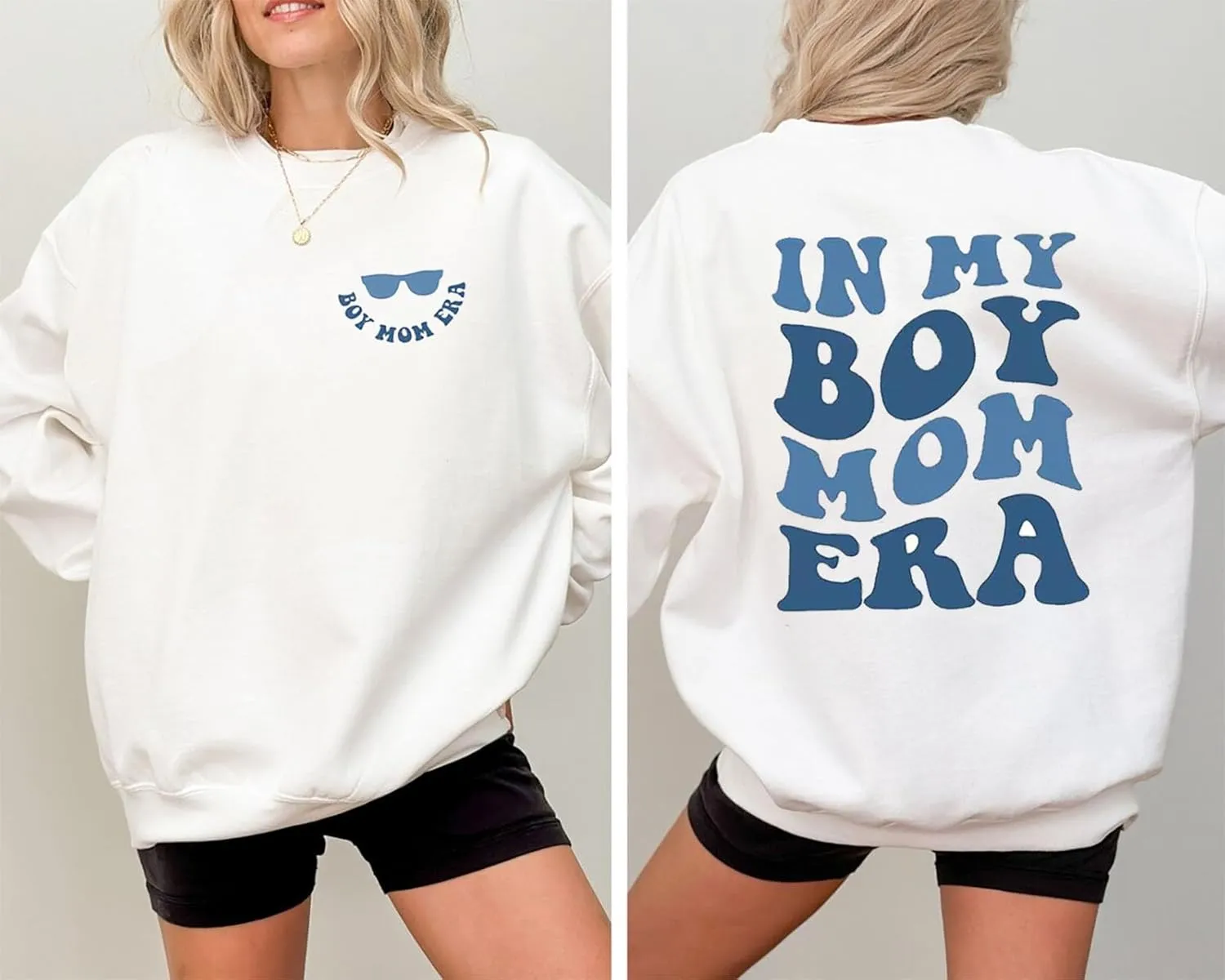 FISCRAT Oversized Mama Sweatshirt Women Casual Mom Life Long Sleeve Pullovers Tops