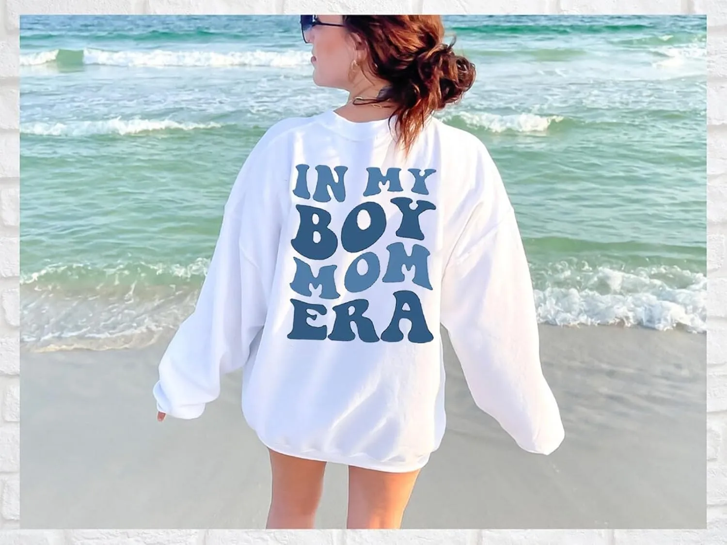 FISCRAT Oversized Mama Sweatshirt Women Casual Mom Life Long Sleeve Pullovers Tops