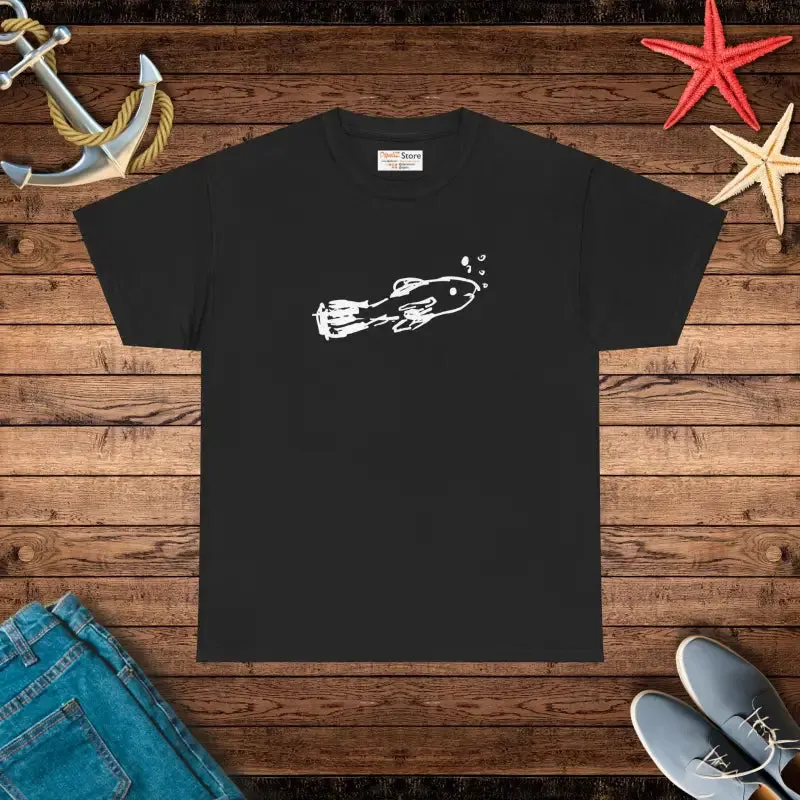 Fish and Bubbles Heavy Cotton Tee