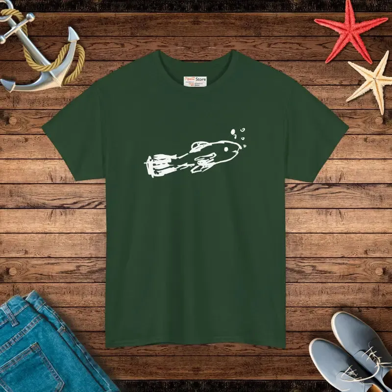 Fish and Bubbles Heavy Cotton Tee