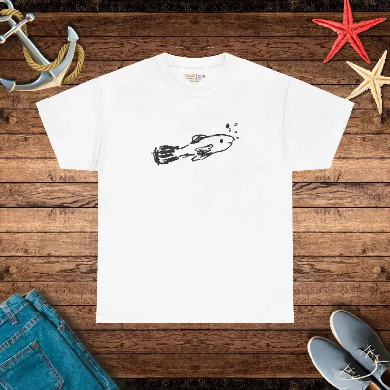 Fish and Bubbles Heavy Cotton Tee