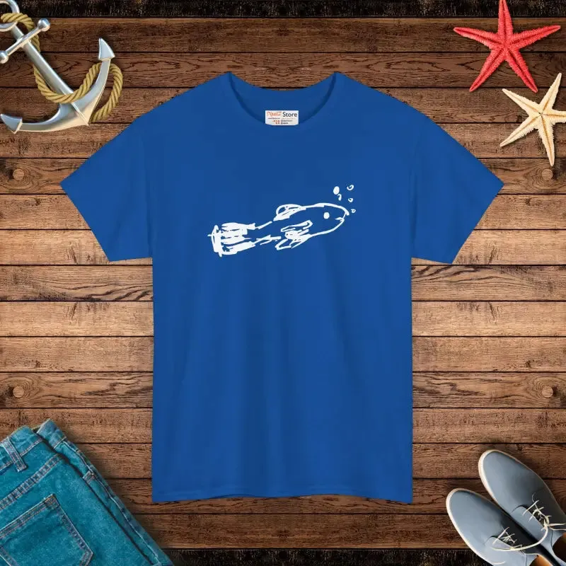 Fish and Bubbles Heavy Cotton Tee