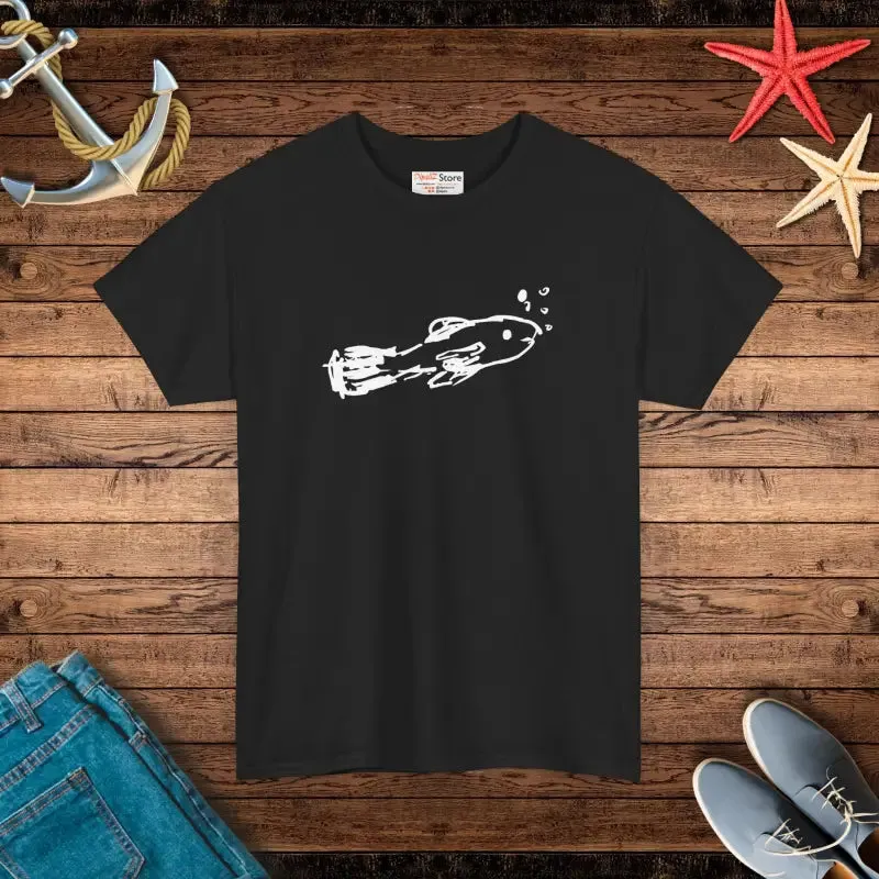 Fish and Bubbles Heavy Cotton Tee