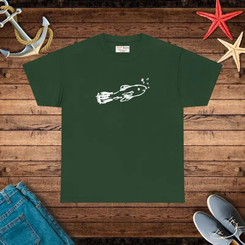 Fish and Bubbles Heavy Cotton Tee