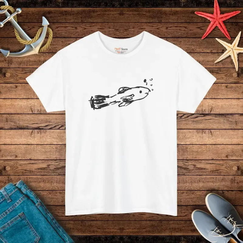 Fish and Bubbles Heavy Cotton Tee