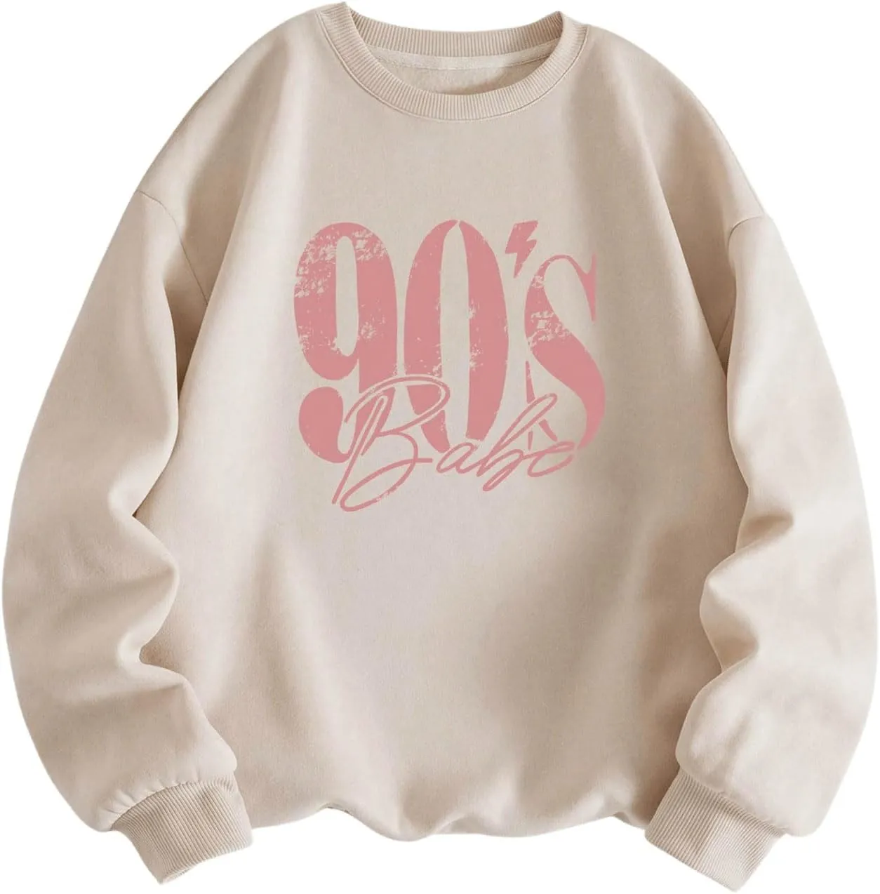Floerns Women's Graphic Print Thermal Lined Long Sleeve Crew Neck Sweatshirt