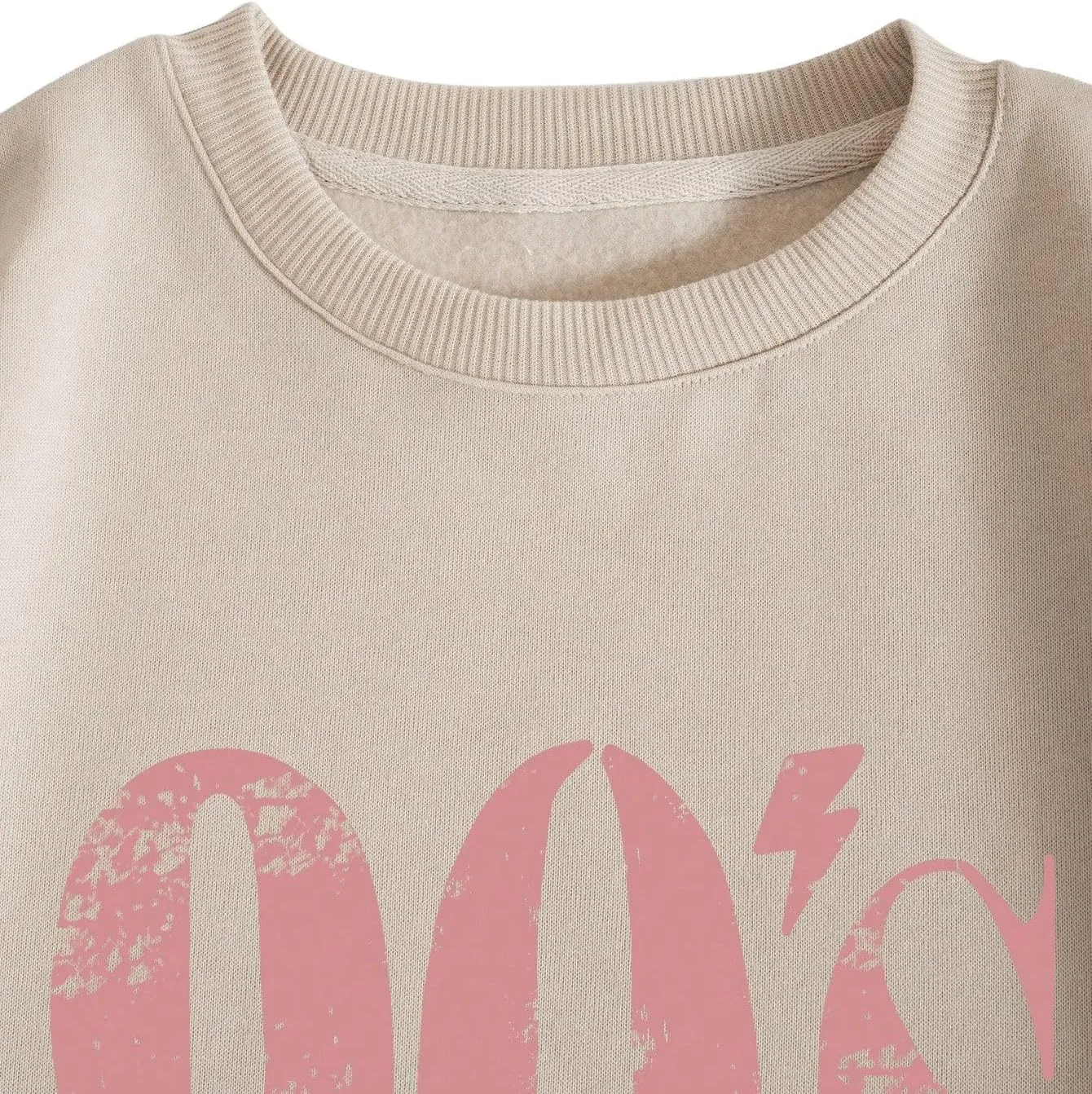 Floerns Women's Graphic Print Thermal Lined Long Sleeve Crew Neck Sweatshirt