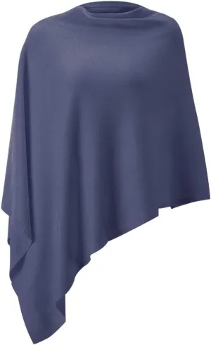 Fomolom Women Ponchos Sweater Versatile Lightweight Solid Knitted Shawl Wrap Scarf Cape Accessories for Womens
