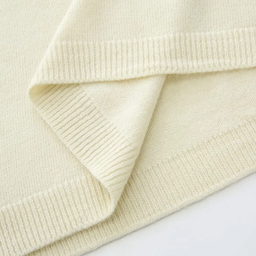 Fomolom Women Ponchos Sweater Versatile Lightweight Solid Knitted Shawl Wrap Scarf Cape Accessories for Womens