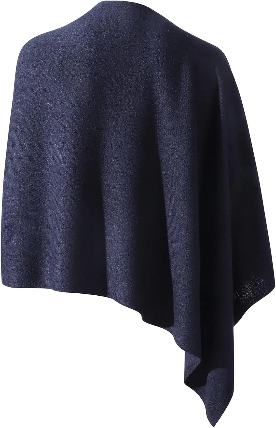 Fomolom Women Ponchos Sweater Versatile Lightweight Solid Knitted Shawl Wrap Scarf Cape Accessories for Womens