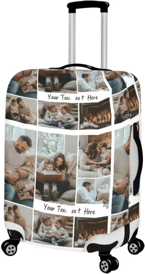 FOR U DESIGNS Personalized Luggage Cover for 29-30 Inch Suitcases Stretch Fit for Vacation Travel Quickly Identify Scratch-Resistant Custom Luggage Sleeve Protective