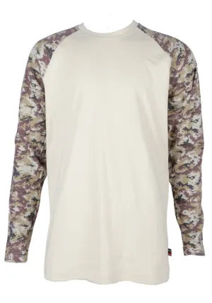 Forge Fr Men's Sand Camo Crew Neck Long Sleeve T-shirt