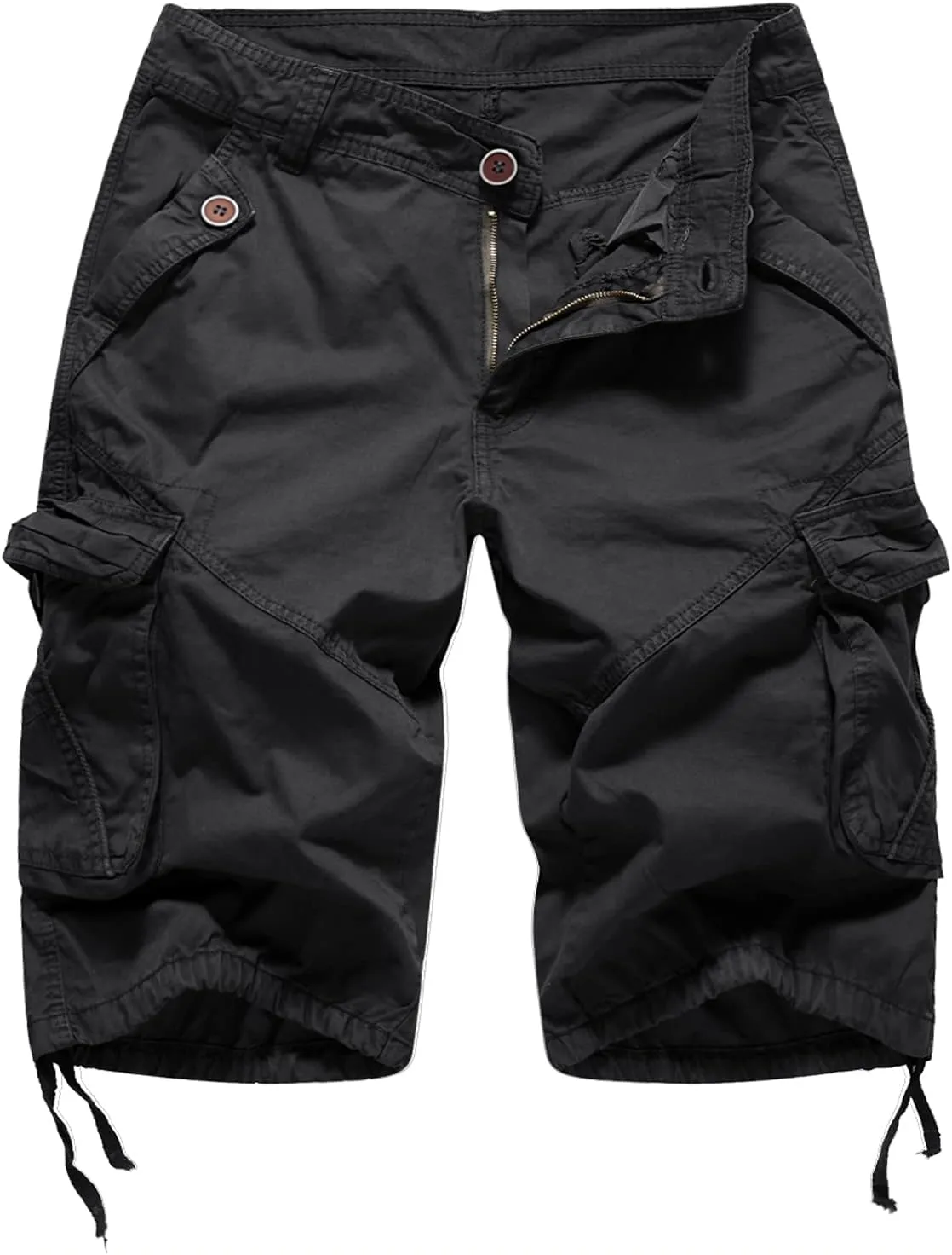 FOURSTEEDS Women's Casual Fitted Multi-Pockets Camouflage Twill Bermuda Cargo Shorts
