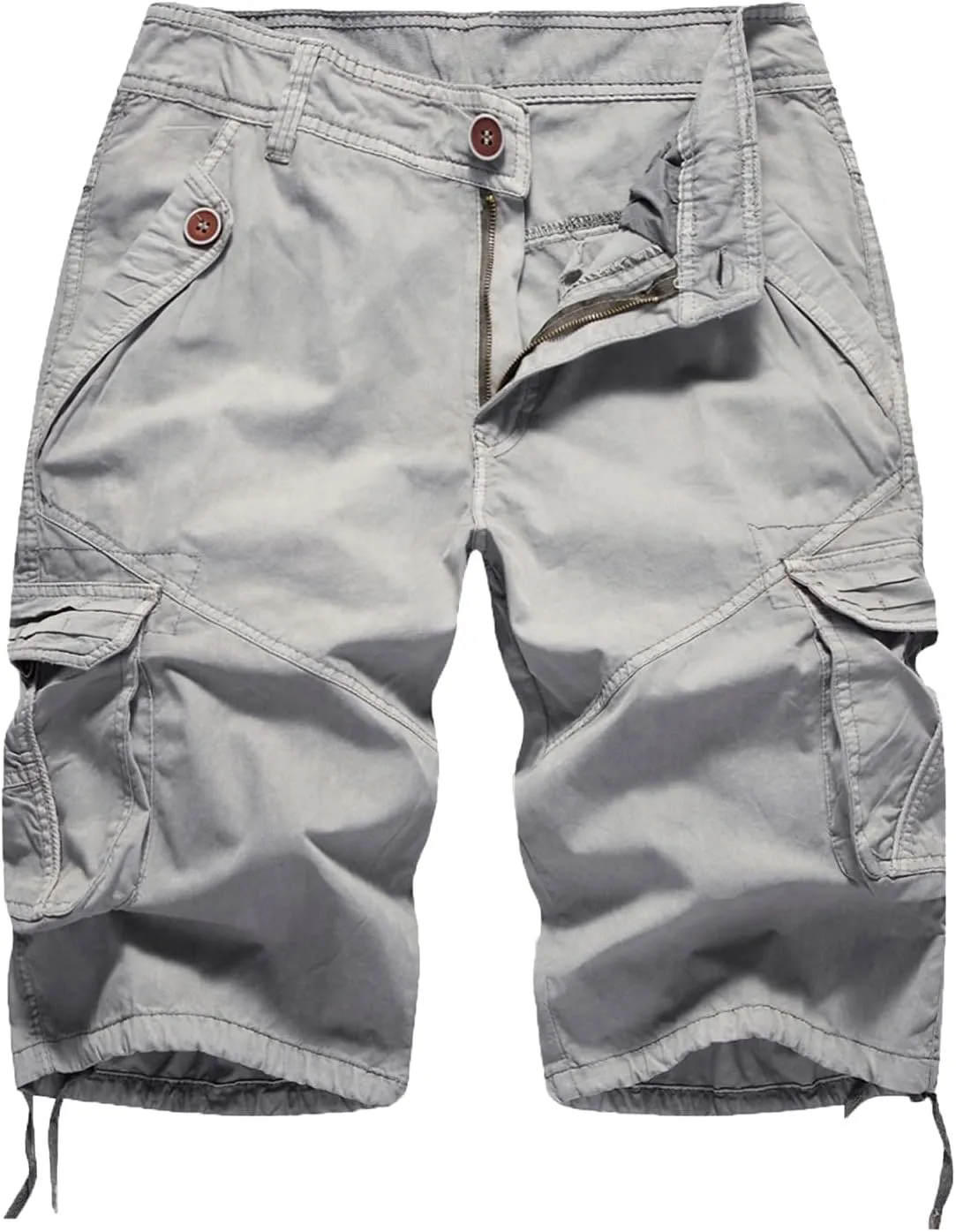 FOURSTEEDS Women's Casual Fitted Multi-Pockets Camouflage Twill Bermuda Cargo Shorts