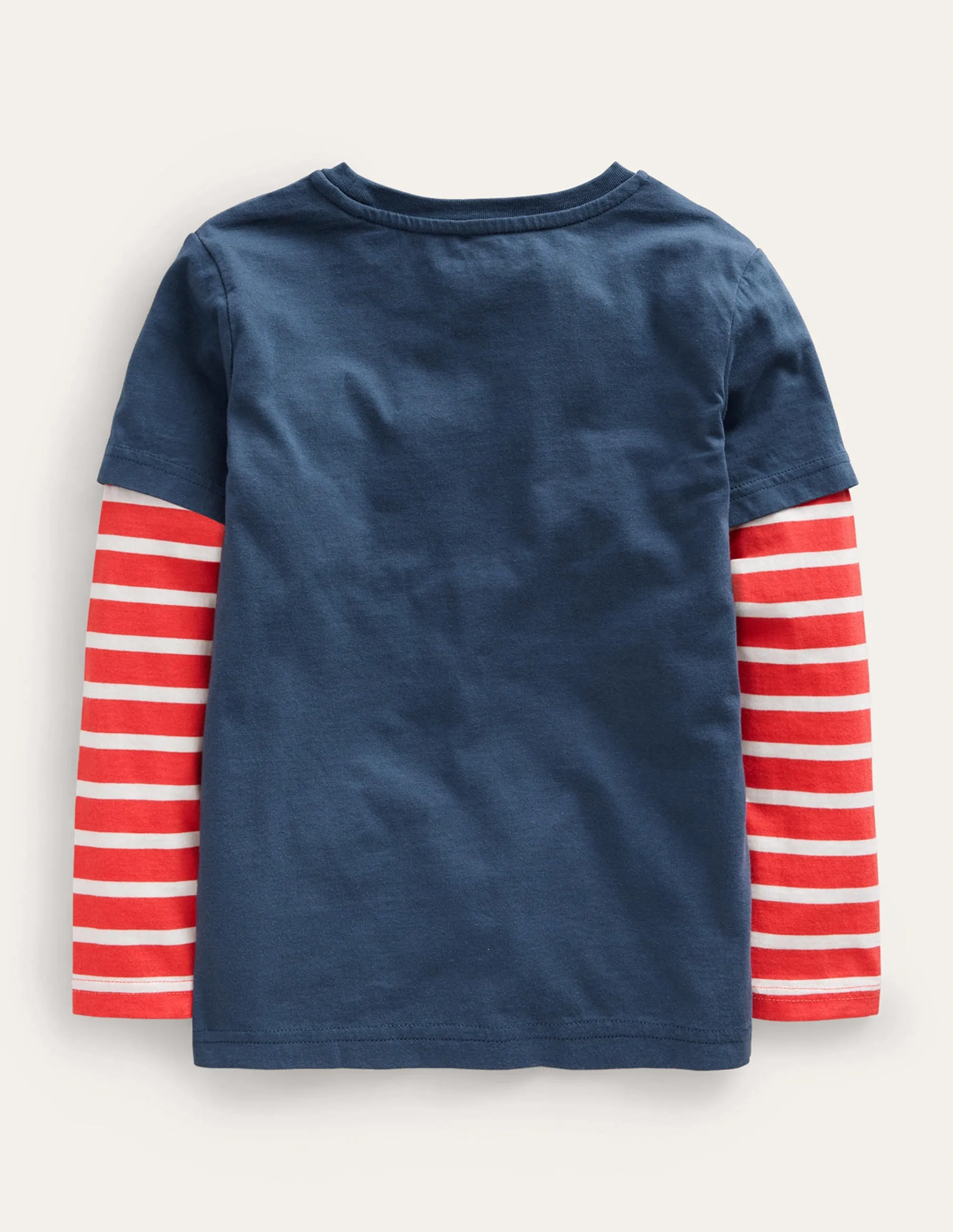 Funny Applique T-shirt-Robot Blue Birds