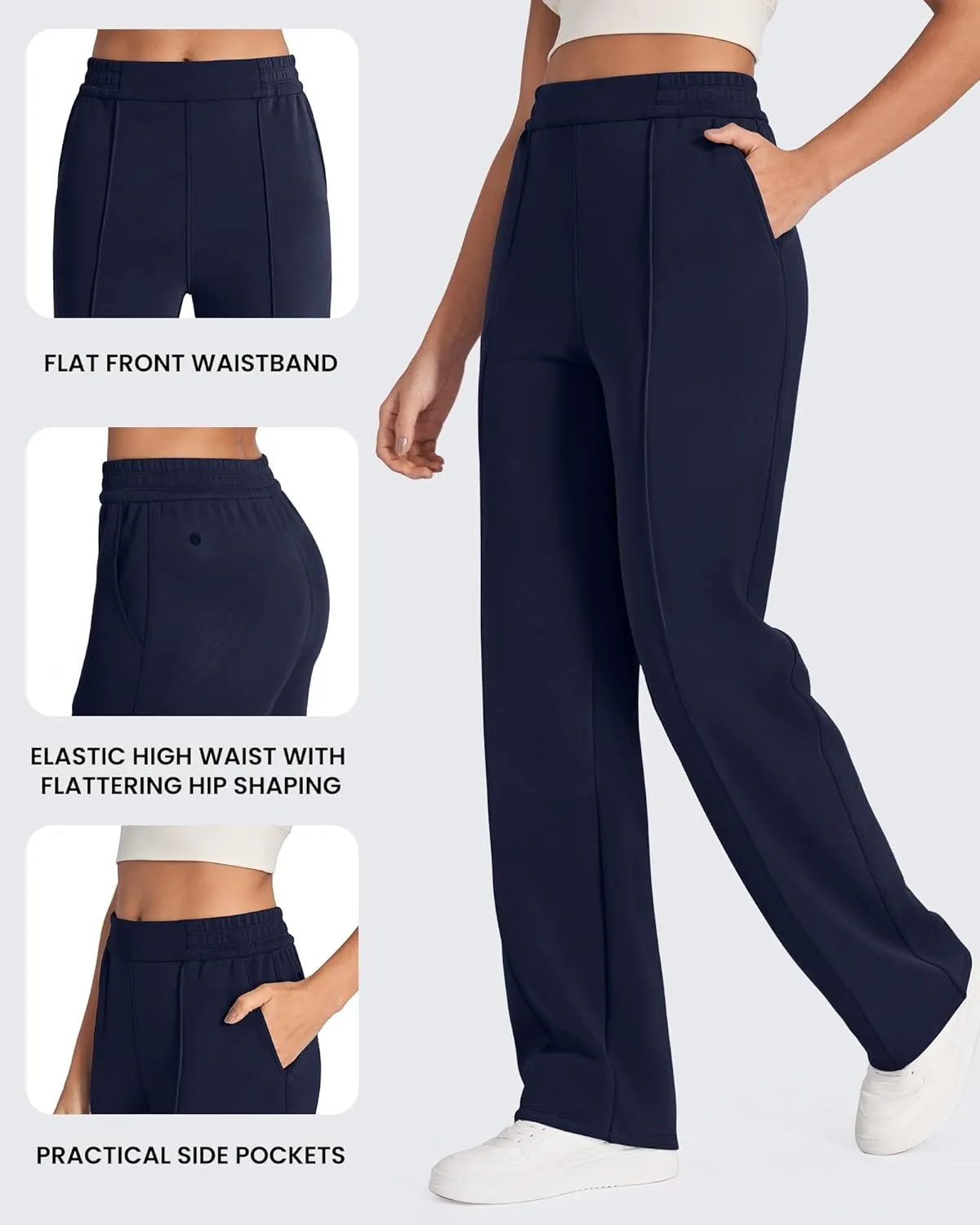 G4Free Smoofit Modal Soft Women Wide Leg Sweatpants with Pockets Yoga Pants Casual Lounge Trousers Petite/Regular/Tall