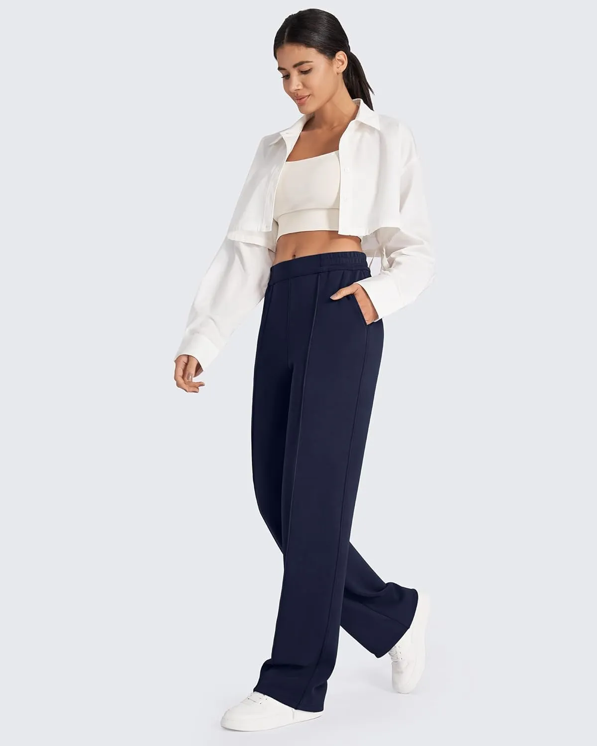 G4Free Smoofit Modal Soft Women Wide Leg Sweatpants with Pockets Yoga Pants Casual Lounge Trousers Petite/Regular/Tall