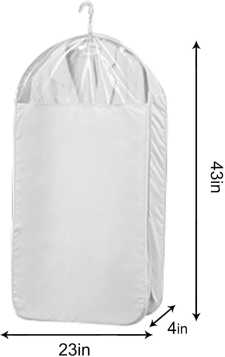 Garment Bags for Hanging Clothes, Hanging Clothes Bag Dust-Proof Suitable for Coats, Jackets, Shirts, Down Jackets(Gray,110x58x9cm/43x23x4in)