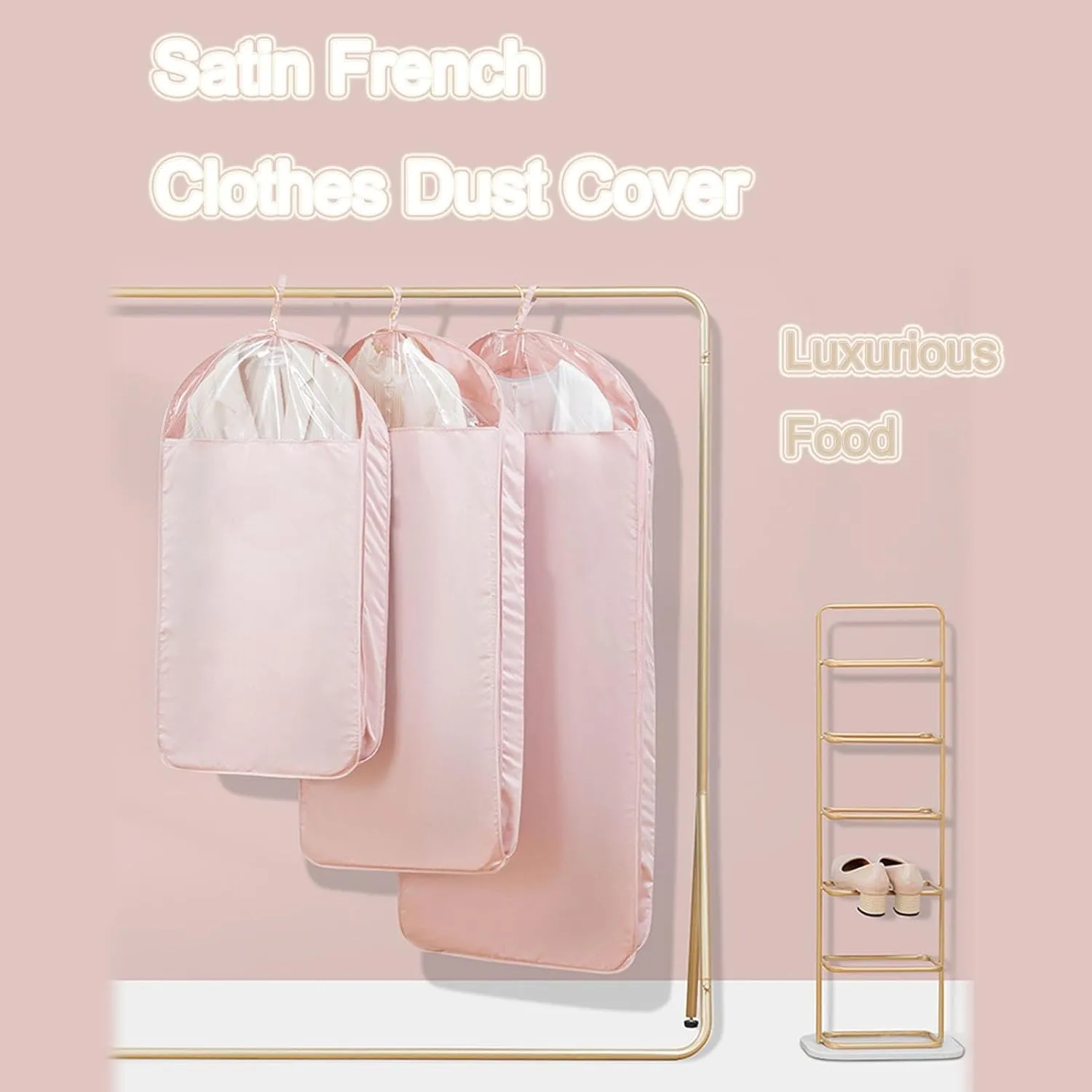 Garment Bags for Hanging Clothes, Hanging Clothes Bag Dust-Proof Suitable for Coats, Jackets, Shirts, Down Jackets(Gray,110x58x9cm/43x23x4in)