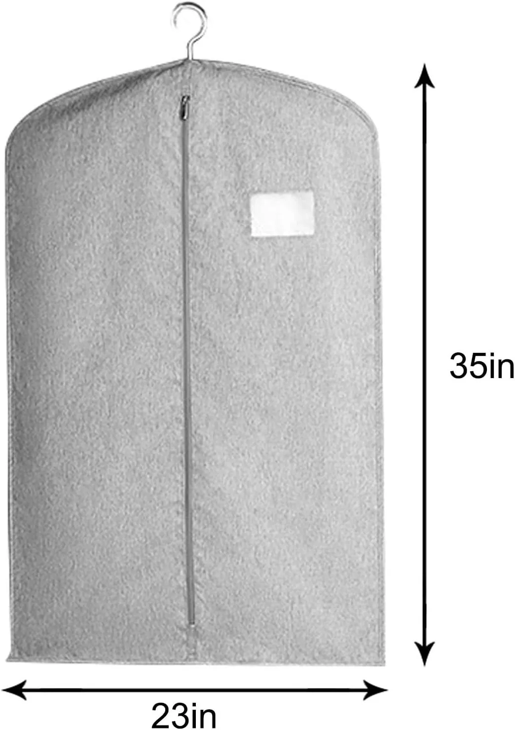 Garment Bags Waterproof Dust-Proof Clothes Cover for Hanging with Zipper for Coats, Jackets, Shirts, Down Jackets(Gray,90x58cm/35x23in)