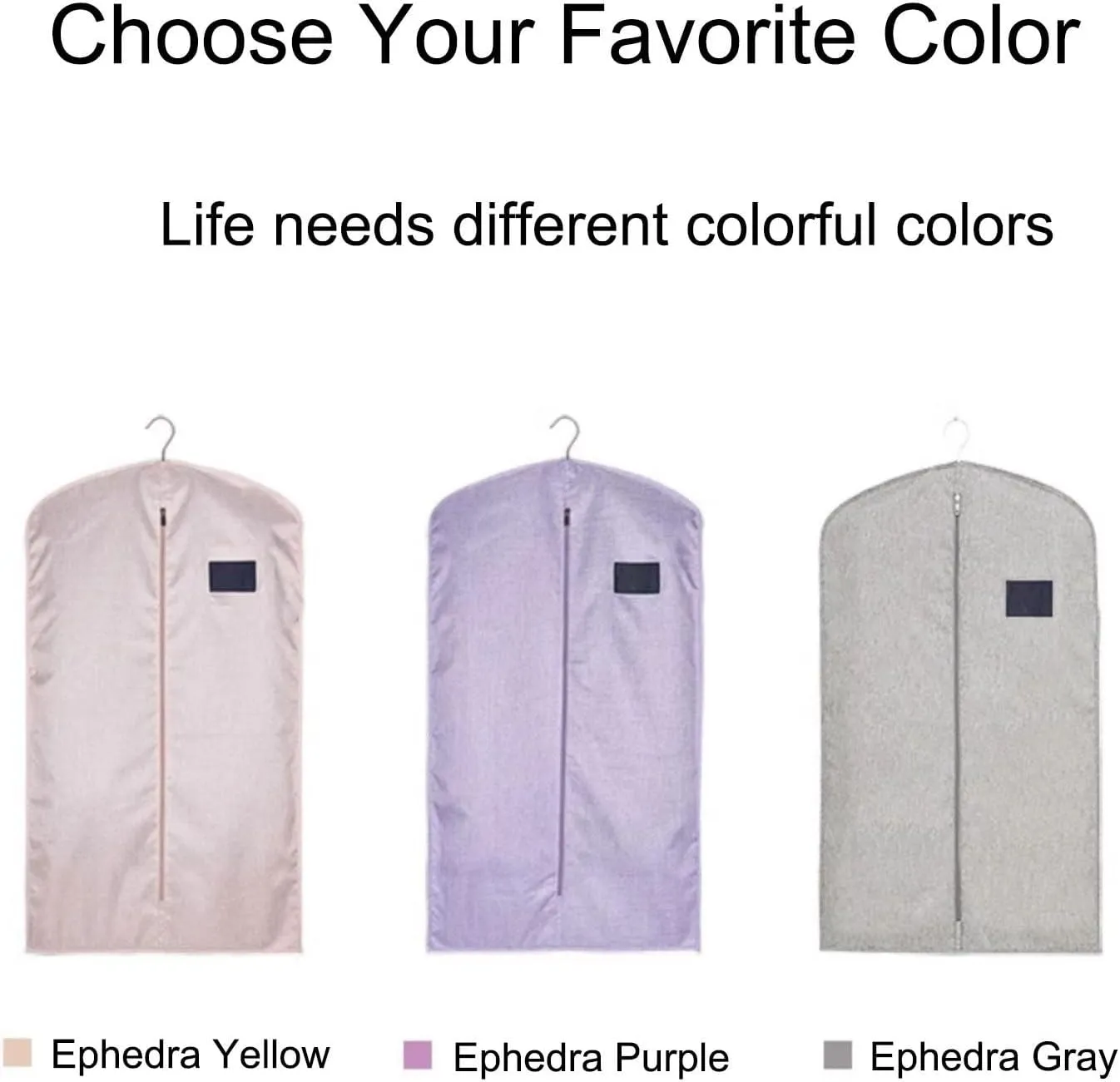 Garment Bags Waterproof Dust-Proof Clothes Cover for Hanging with Zipper for Coats, Jackets, Shirts, Down Jackets(Gray,90x58cm/35x23in)