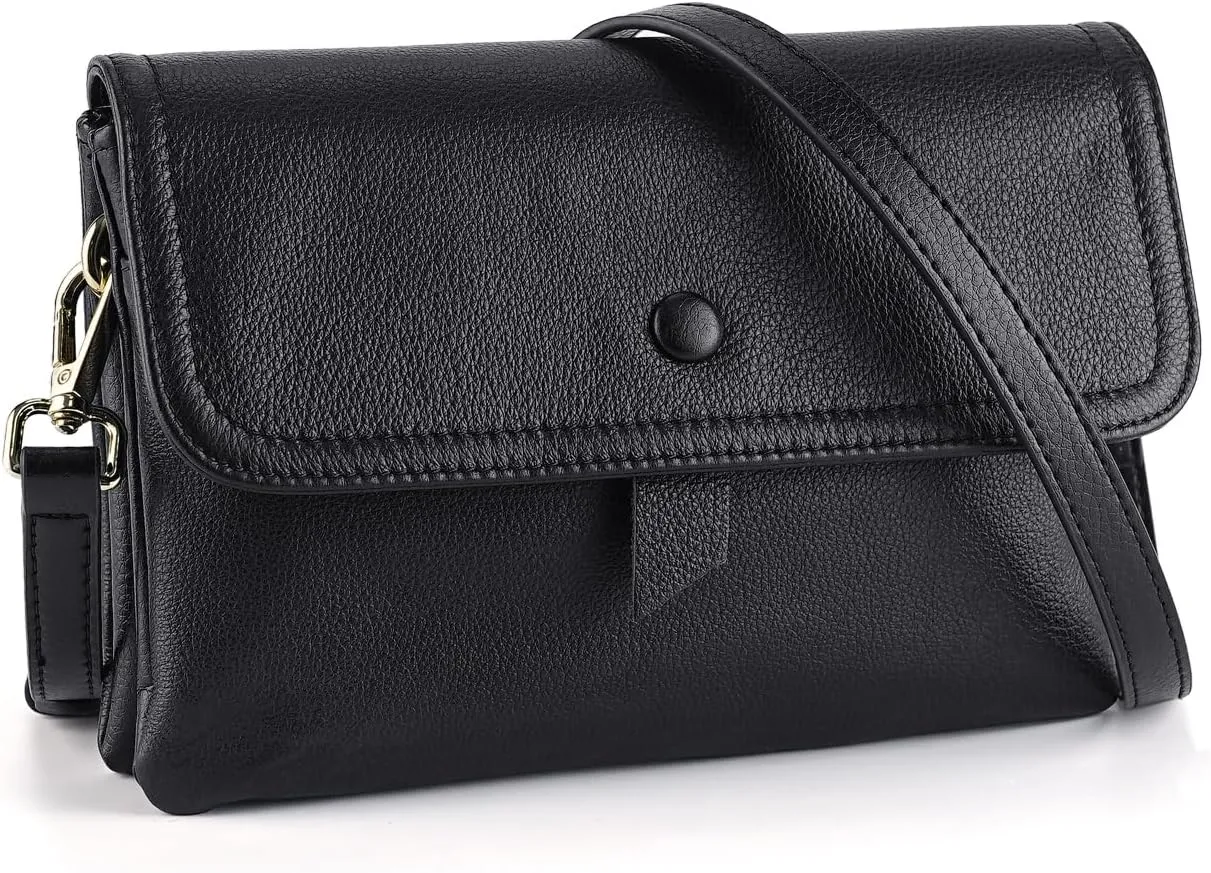 Genuine Leather Crossbody Bags for Women RFID Block Small Soft Real Handbags Purse Anti Theft for Phone Travel