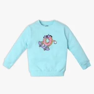 Girl's Regular Fit Printed Sweat Tee