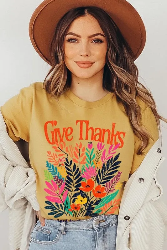 Give Thanks Christian Graphic Tee