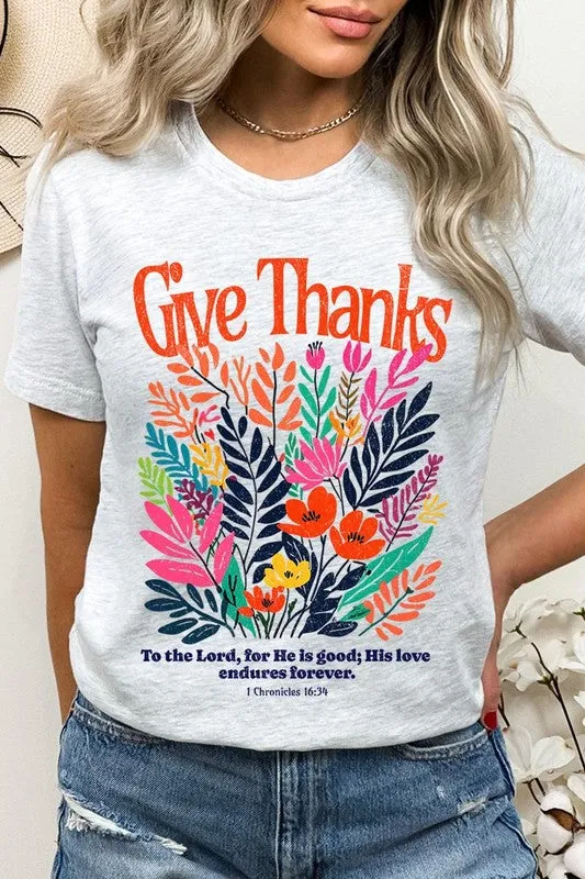 Give Thanks Christian Graphic Tee