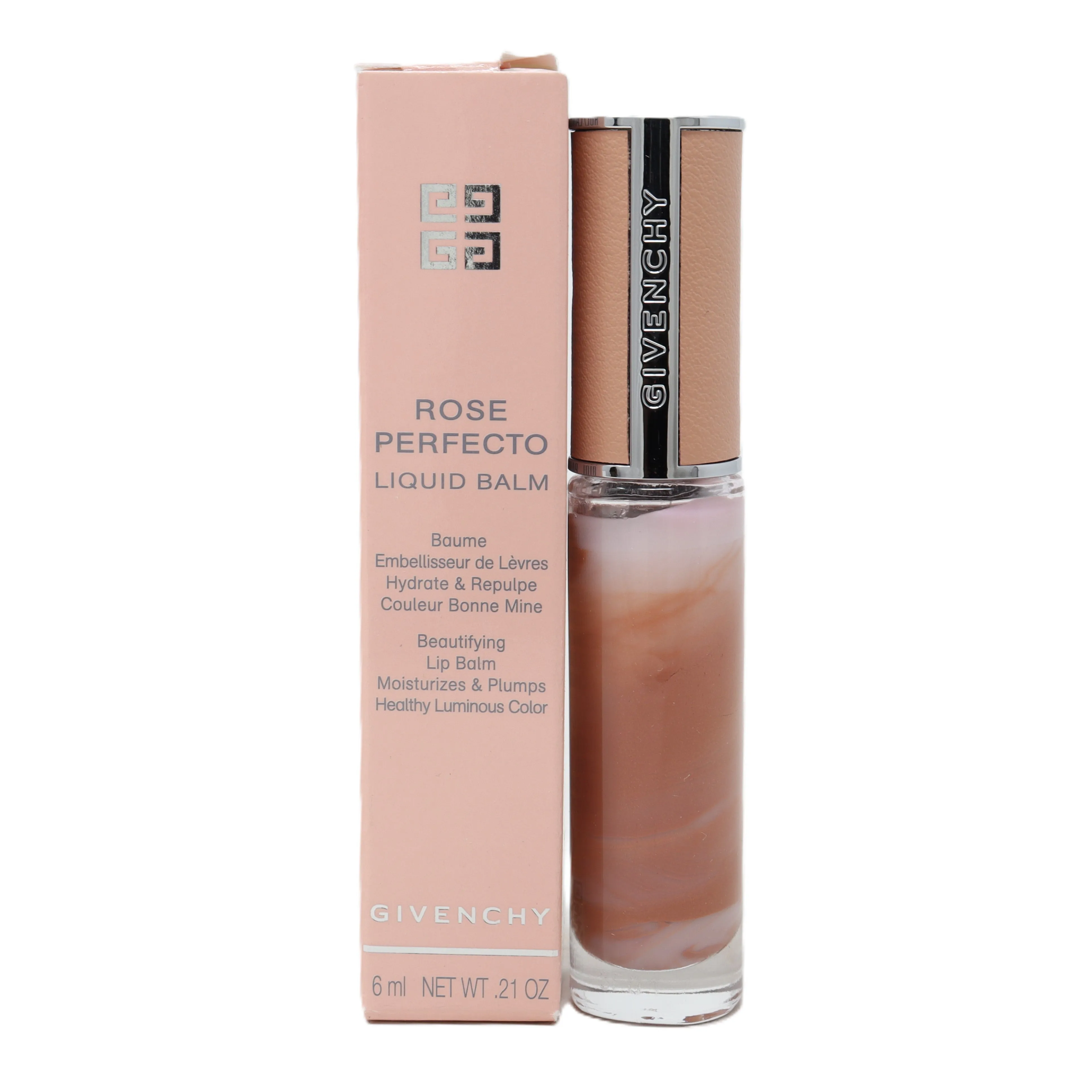 Givenchy Rose Perfecto Hydrating Tinted Lip Balm & Gloss 0.21oz  New With Box