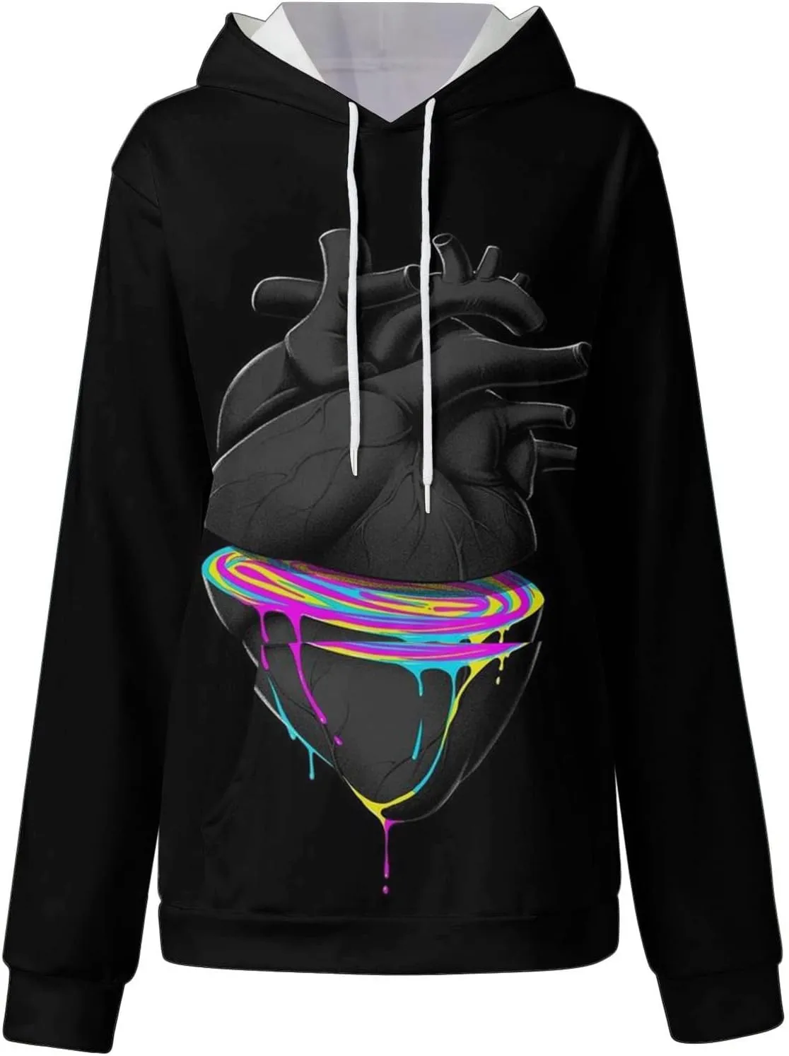 GOFULY Womens Gradient Color Fall Pullover Hoodie - Lightweight Sweatshirt With Drawstring