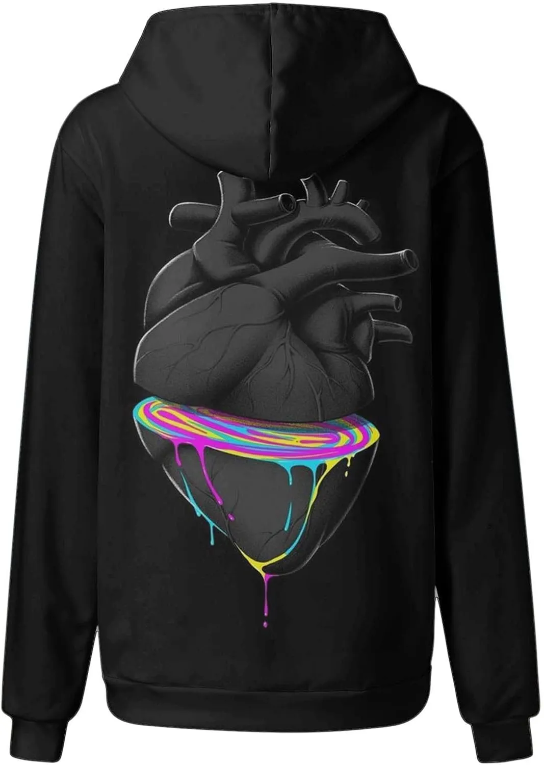 GOFULY Womens Gradient Color Fall Pullover Hoodie - Lightweight Sweatshirt With Drawstring