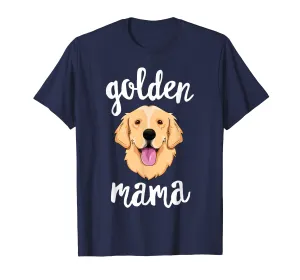 Golden Retriever Mama T-Shirt for Women Mother Dog Pet Gift