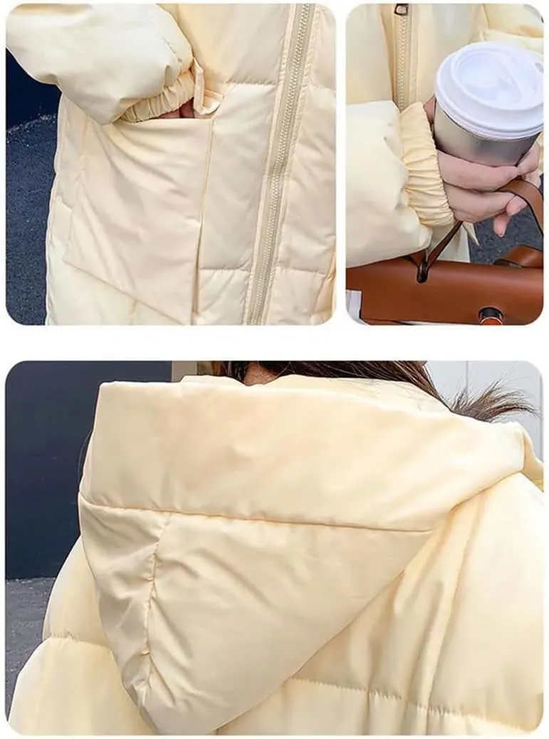 Haitpant Autumn Winter Women's Medium Long Down Jacket Korean Loose Cotton Padded Coats Thickened Warm Parkas