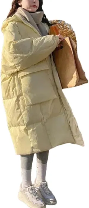 Haitpant Autumn Winter Women's Medium Long Down Jacket Korean Loose Cotton Padded Coats Thickened Warm Parkas