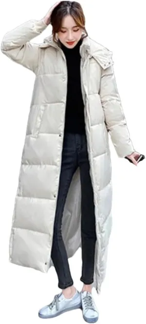 Haitpant Female Down Cotton Padded Coat Parkas Loose Hooded Long Simple Winter Jacket Women Clothes Warm Outerwear