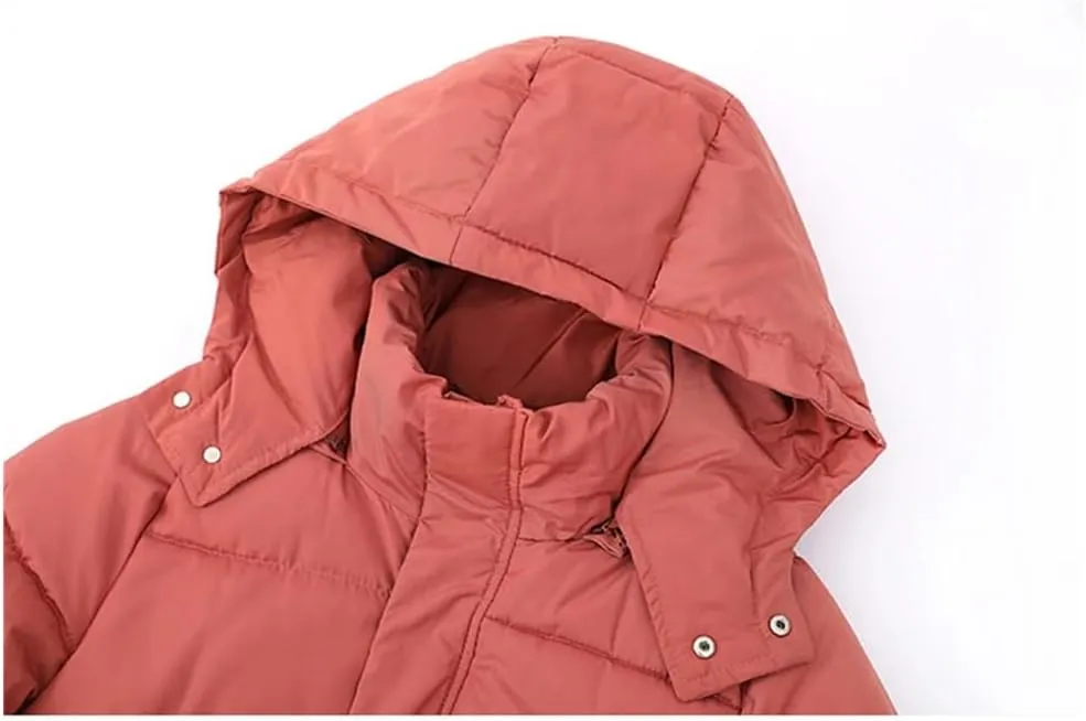 Haitpant Female Down Cotton Padded Coat Parkas Loose Hooded Long Simple Winter Jacket Women Clothes Warm Outerwear