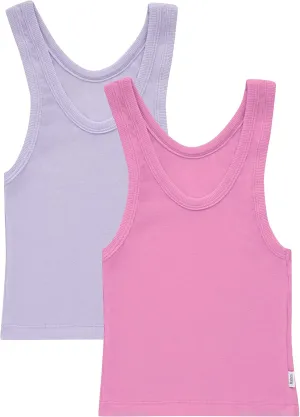 Hanes Women's Originals Rib Tank 2-Pack, Comfywear Stretch Cotton Cropped Top